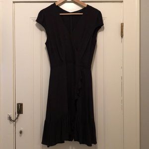 J.Crew Faux-Wrap Mini Dress in Crepe